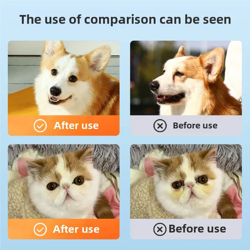 Polvo quitamanchas para mascotas, 30g, polvo para manchas de ojos de gato y perro con cepillo para manchas, polvo de lágrimas absorbente suave - imagen 3