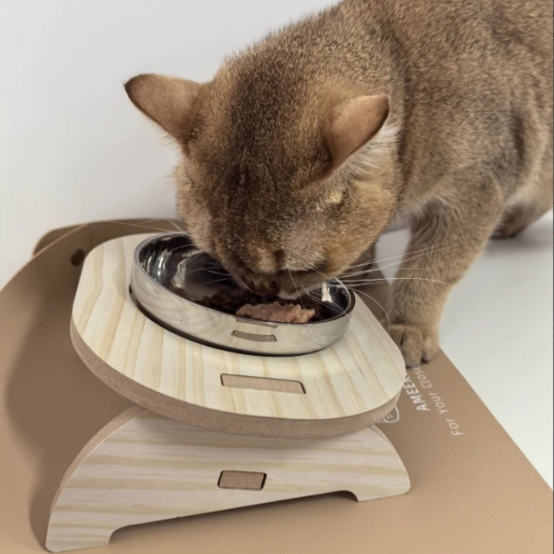 Comedero elevado para mascotas con soporte, cuenco doble antigolpes para comida de perros y gatos, cuenco elevado ajustable para mascotas pequeñas y medianas - imagen 4