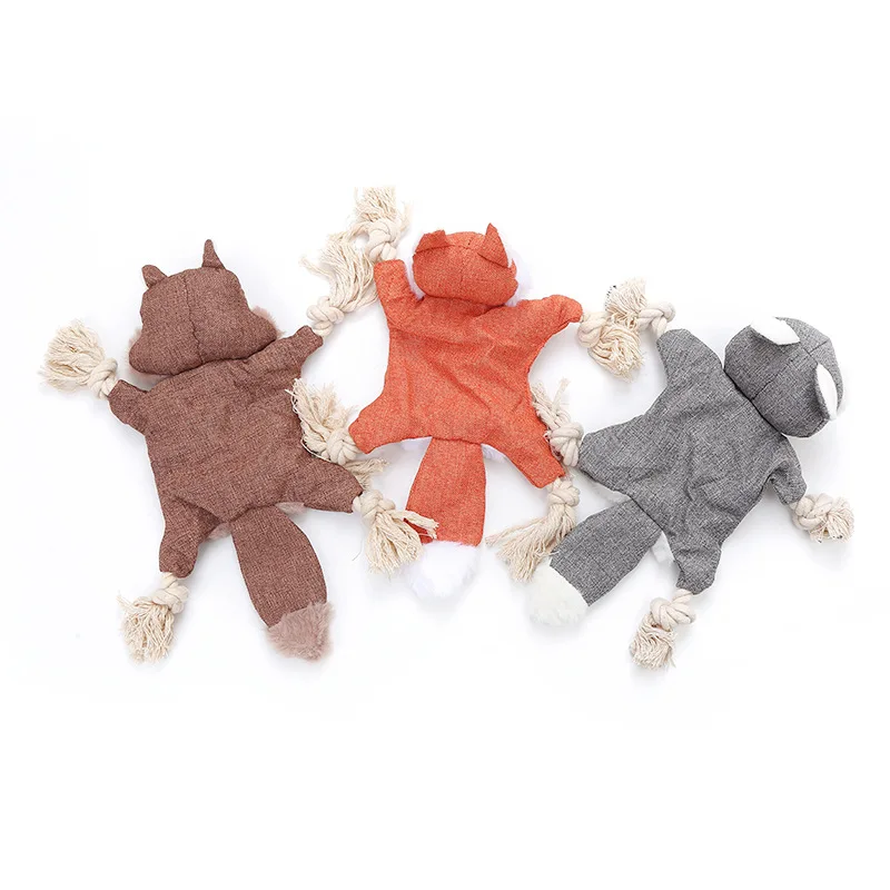 Plush Dog Toy Squirrel Fox Shape Containing Ringing PaperBBCall Pets to Relieve Boredom Bite-Resistant Toys - imagen 2