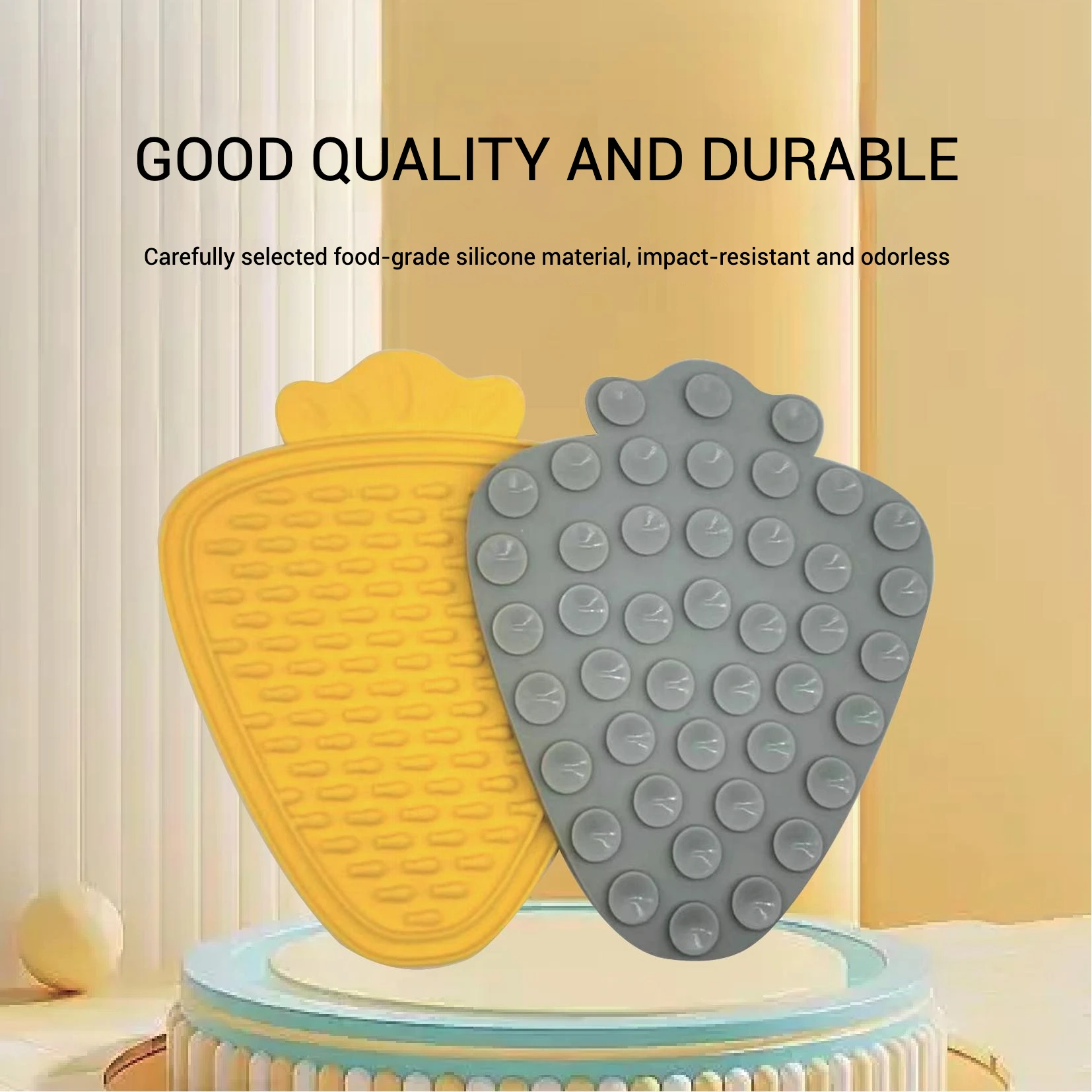 Pet Licking Mat with Suction Cup Slow Feeder Food-Grade Silicone Dog Treat Mat for Anxiety Relief Slow Eating Choking Prevention - imagen 3