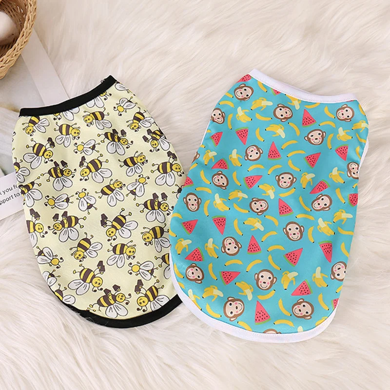 Lindo estampado Sphynx gato chaleco camisa para gatos Gotas verano ropa para mascotas ropa Ragdoll gatito persa Kedi camisas mascotas disfraz