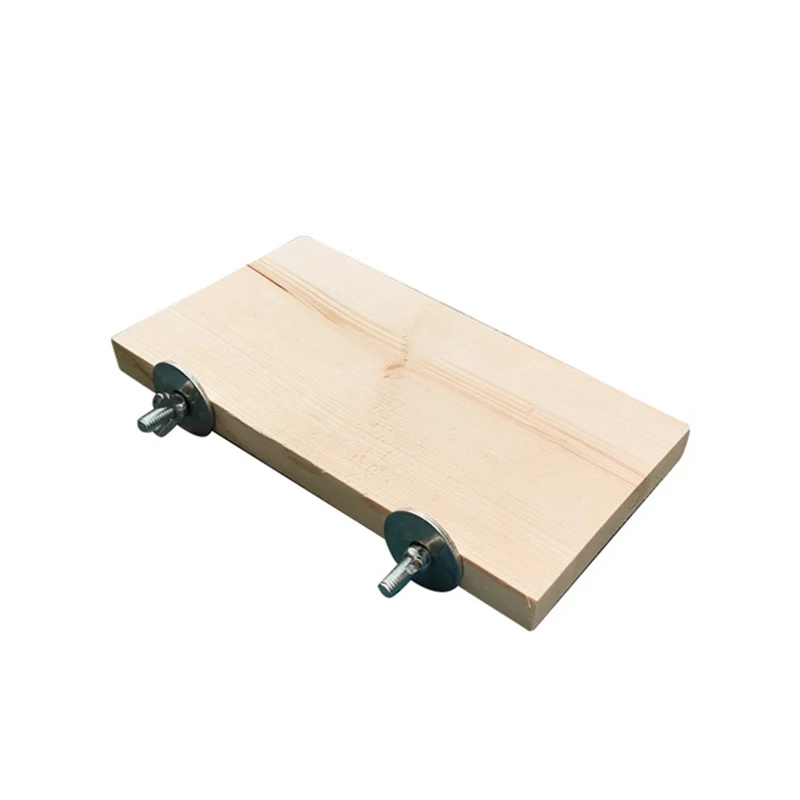 Plataforma de soporte de madera para mascotas, juguetes para pájaros, estante para loros, perchas para hámster, jaula limpia para patas, tablero, accesorios para gerbos, ratones, juguetes de madera - imagen 5