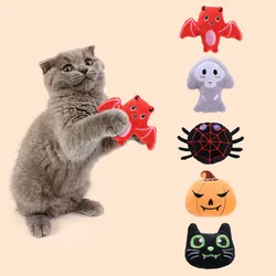 Juguetes Halloween de peluche para gatos – calabaza y araña