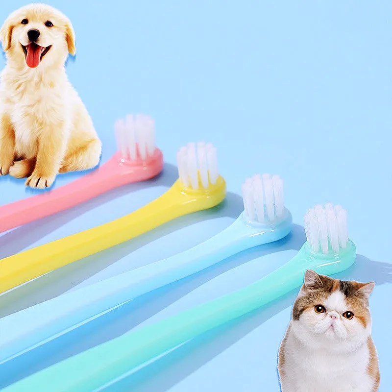 Cepillo de dientes para perros, 3 uds., cabezal redondo pequeño, cepillo de dientes para mascotas, cepillos de dientes de pelo suave para limpieza de dientes de perro, cepillos de dientes para gatos, productos para mascotas - imagen 2