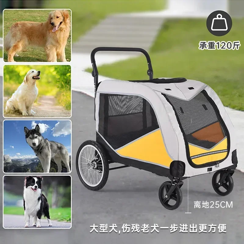 Carros grandes para mascotas con múltiples gatitos y perros, carritos gigantes para salir, cochecitos para caminar para mascotas discapacitados y hervidos, transportador para gatos - imagen 3