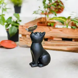 Estatua gato memorial para jardín – regalo pérdida mascota