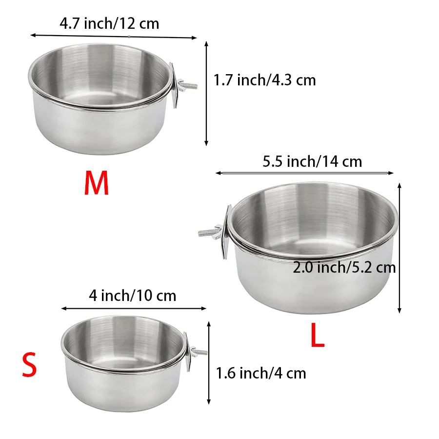 Tazones colgantes de acero inoxidable para jaula avícola - imagen 2