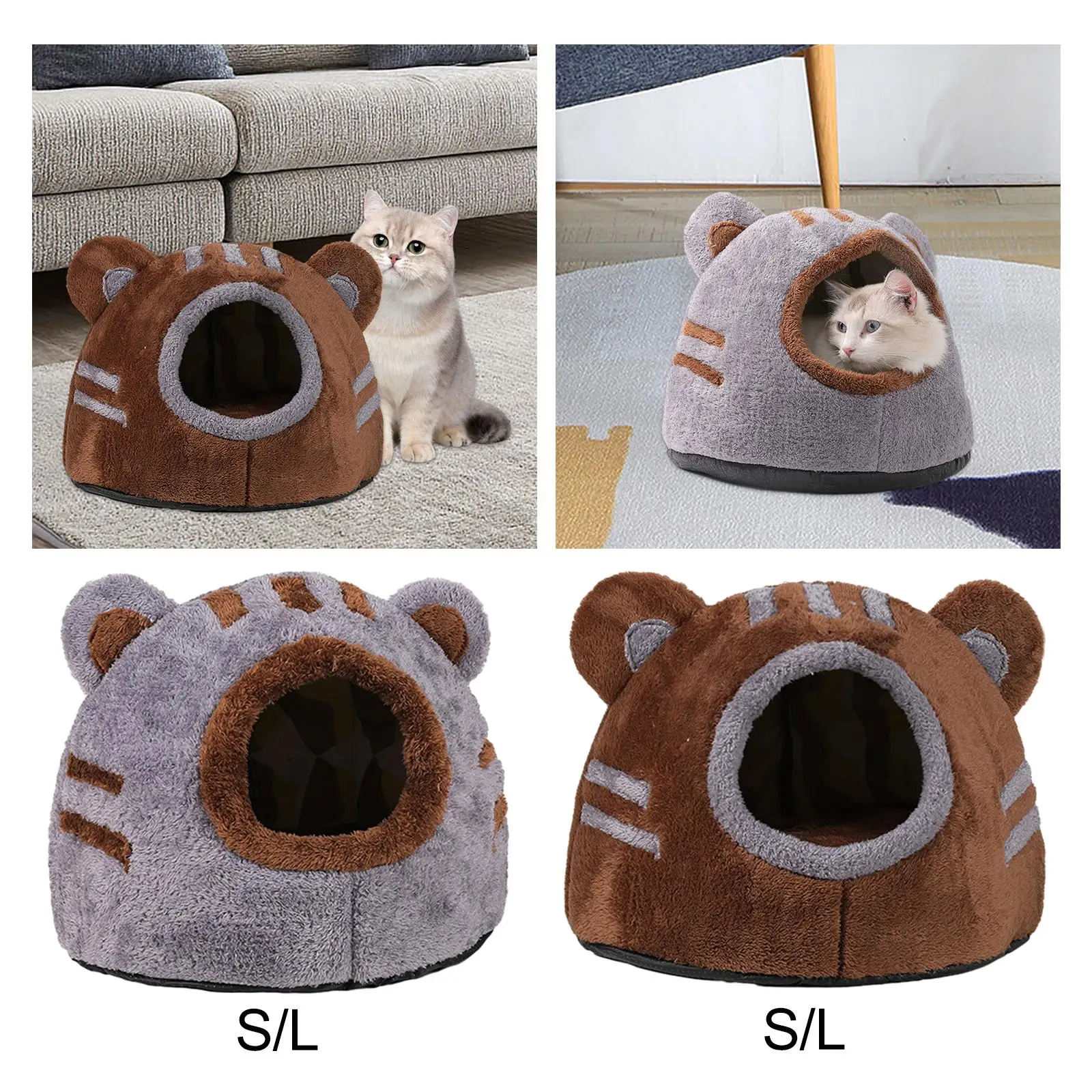 Adorable Cat Nest Bed Cute Pet Beds Soft Universal Breathable Warm Cave