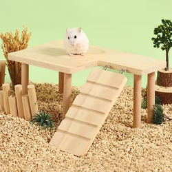 Escalera de madera para hámster – juguete escalada apto roedores