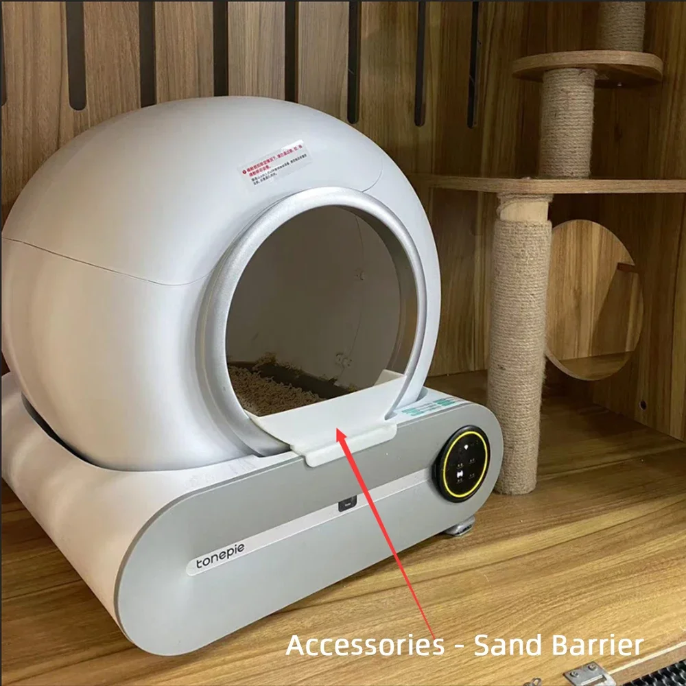 TONEPIE caja de arena automática para gatos, accesorios, cápsula inferior, orificio de ventilación, tapón de goma, cubo, puerta, caja de arena para mascotas, reemplazo - imagen 5