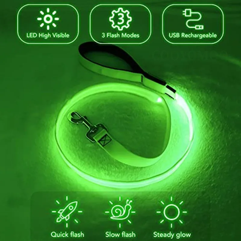 Correa Led brillante para perro, Collar luminoso con colgante, luz de lujo para perros y gatos, accesorios intermitentes de seguridad nocturna - imagen 4