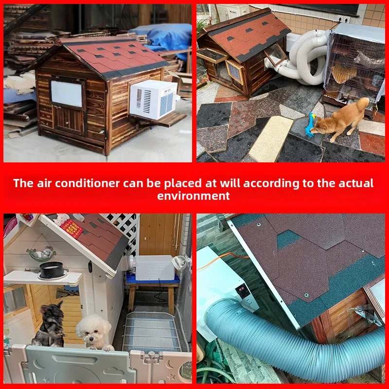 Enfriamiento para perros, aire acondicionado pequeño, casa para perros al aire libre, perrera, compresor especial, refrigeración, mosquitera, aire acondicionado - imagen 3