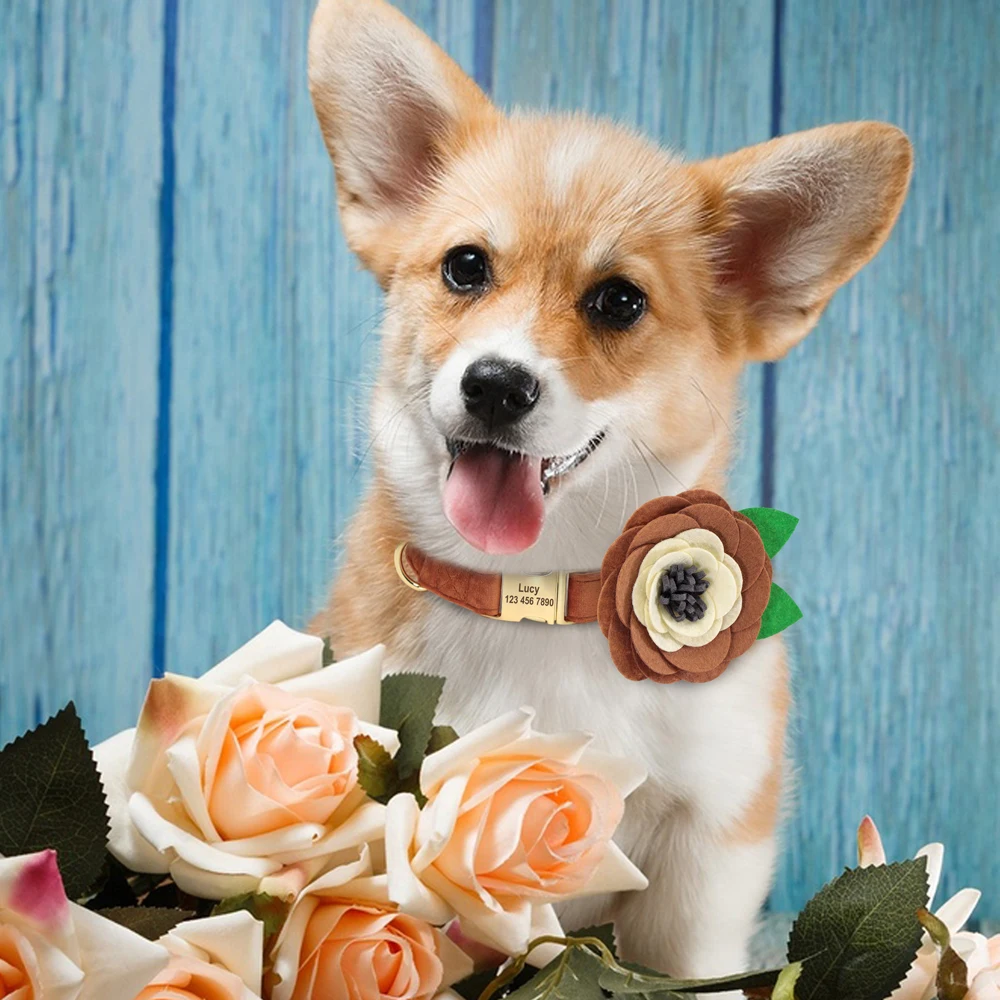 Collar floral personalizado con grabado - imagen 5