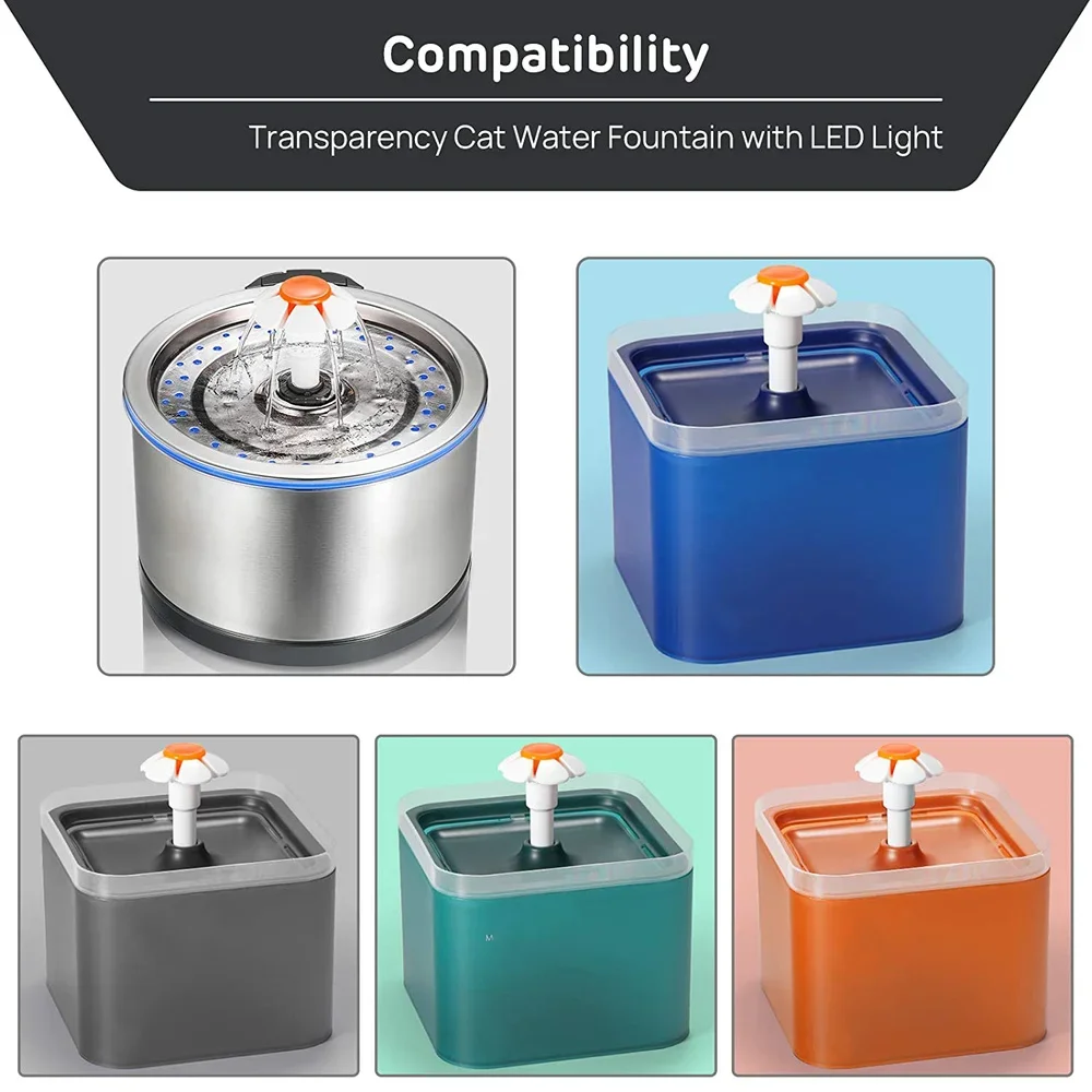 Filtros de repuesto de carbono para fuente de agua, bebedero para gatos de acero inoxidable 304, filtros de 4 Uds., suministros para mascotas - imagen 2