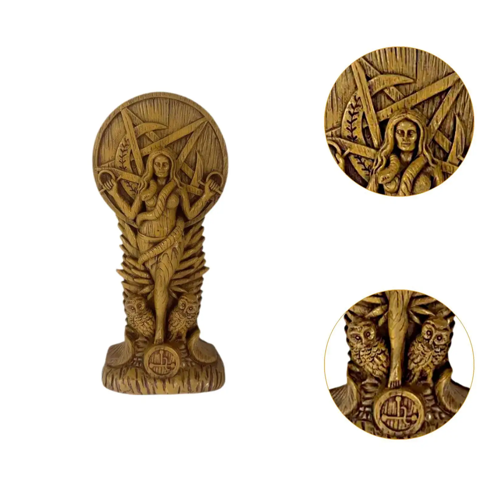 Estatua de diosa, bruja, serpiente, mujer, regalo de cumpleaños, decoración de escritorio, estatuilla de resina para estantería, entrada de Hotel, sala de estar, escritorio - imagen 5