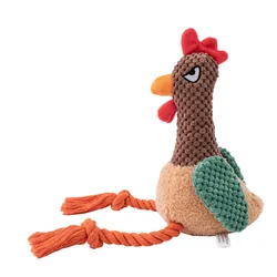 Juguete cuerda para perros cachorros – Gallo mordedor resistente