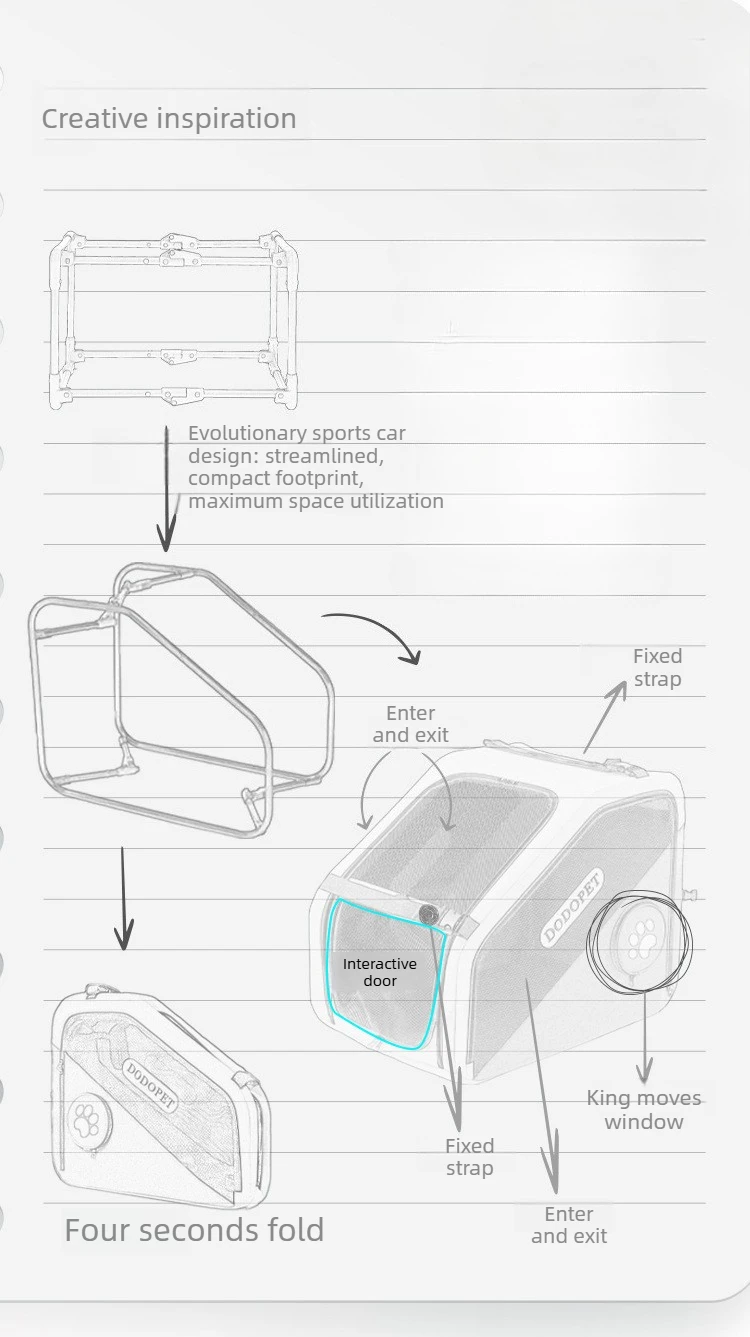 Jaula adaptada a asiento trasero de coche