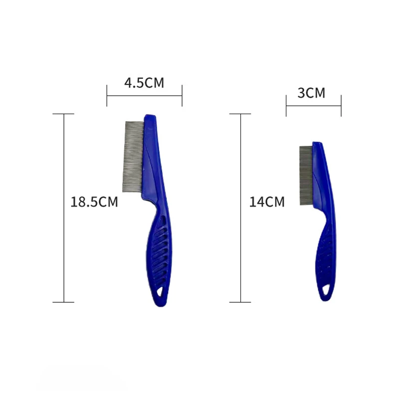 Peine para pulgas con protección para mascotas, peine de aguja de acero inoxidable para eliminación de gatos pequeños, peine dentado para pulgas, accesorios para gatos, herramienta de aseo - imagen 3