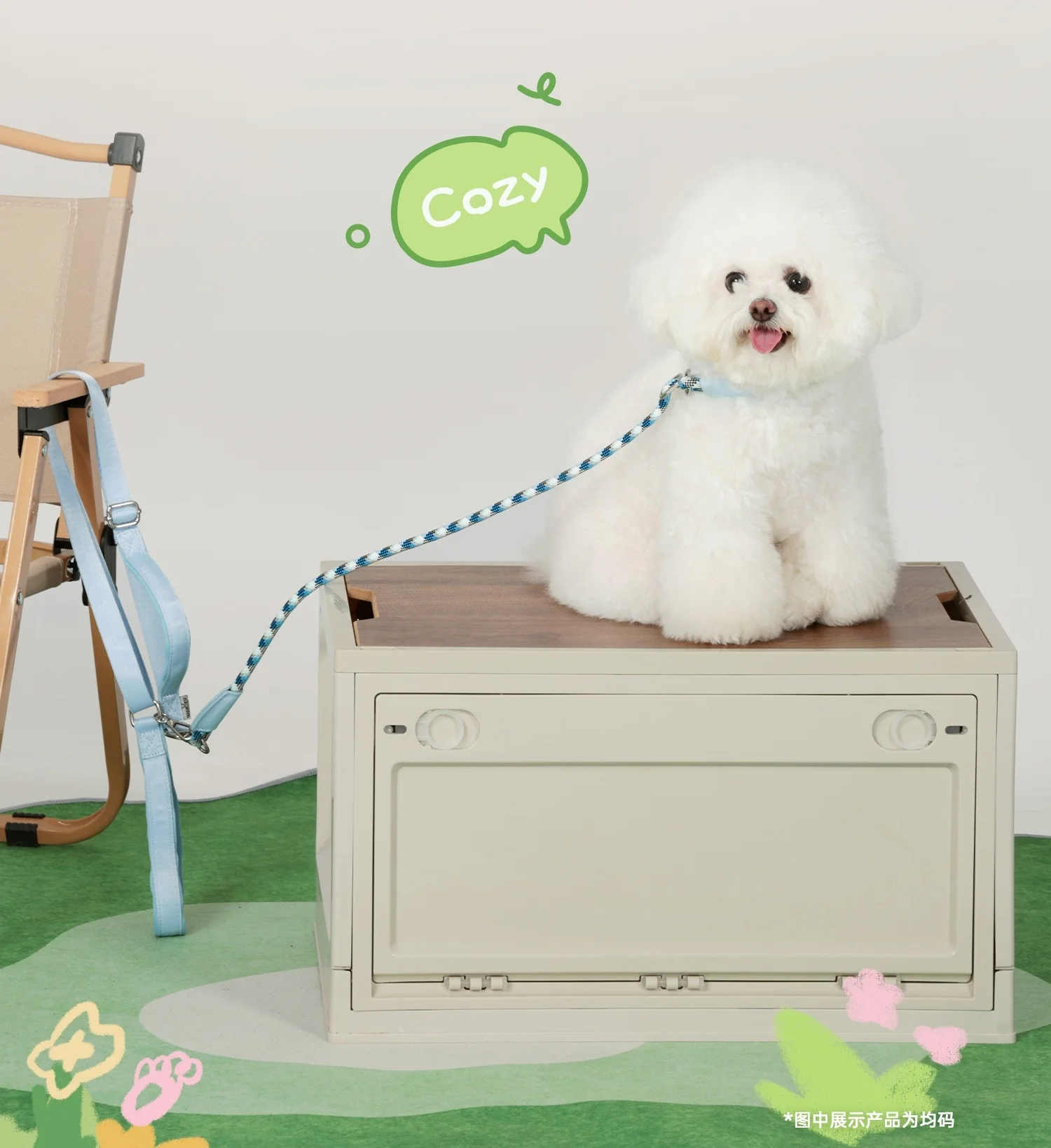 Correa P de lujo para mascotas con bolsa de almacenamiento, collar para perros con correa, correa de entrenamiento para mascotas, correa para caminar ajustable para mascotas sin tirones azul - imagen 2