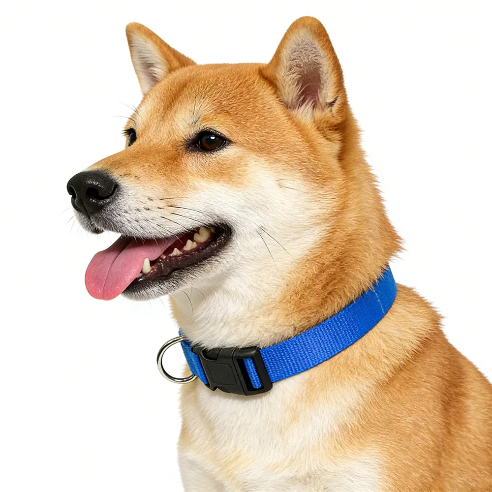 Collar para mascotas con anillo en D, collares ajustables para perros con hebilla de liberación rápida, Collar antipérdida de nailon duradero para cabras, ovejas y caballos - imagen 3