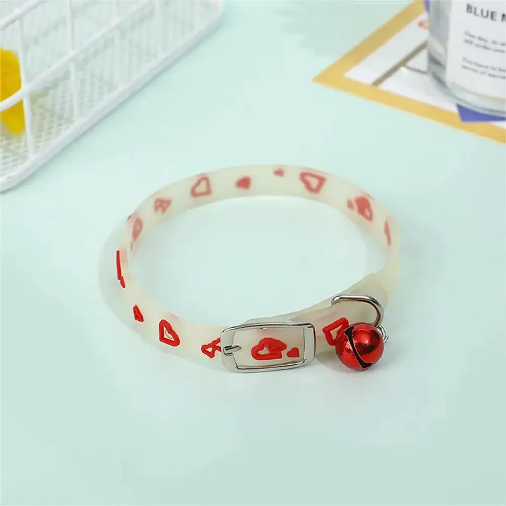 is para gatos, Collar fluorescente de silicona para perros, anti-perda, para gatitos, cachorros, campana, anillo para el cuello, suministros para mascotas - imagen 2