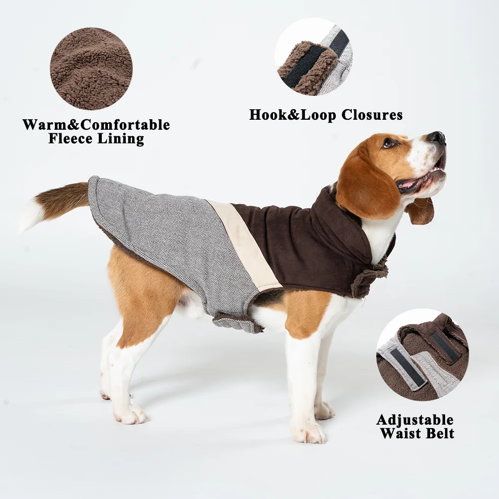 Abrigo de invierno para perro, chaqueta cálida para perro, disfraz de cachorro de gamuza polar, ropa para mascotas grandes y medianas, perros pequeños, Chihuahua, Dachshund - imagen 4