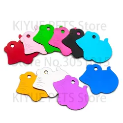 KIYUE-etiquetas de identificación de mascotas con grabado personalizado en forma de ratón, etiqueta de identificación de perro y gato, nombre personalizado, dirección, texto de teléfono, 20 Uds.