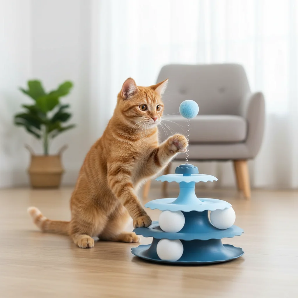 Juguete interactivo giratorio para gatos con rompecabezas - imagen 2