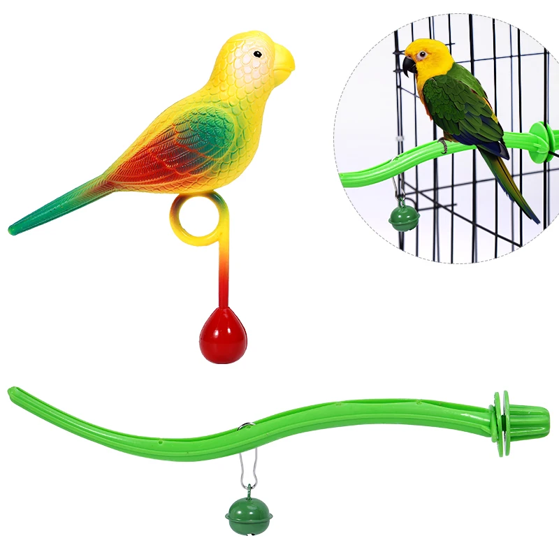 Soporte de percha para pájaros para periquitos, soporte de jaula para pájaros, plataforma, jaula de juguete, perchas para loros, accesorios para jaulas, juguete para pájaros pequeños