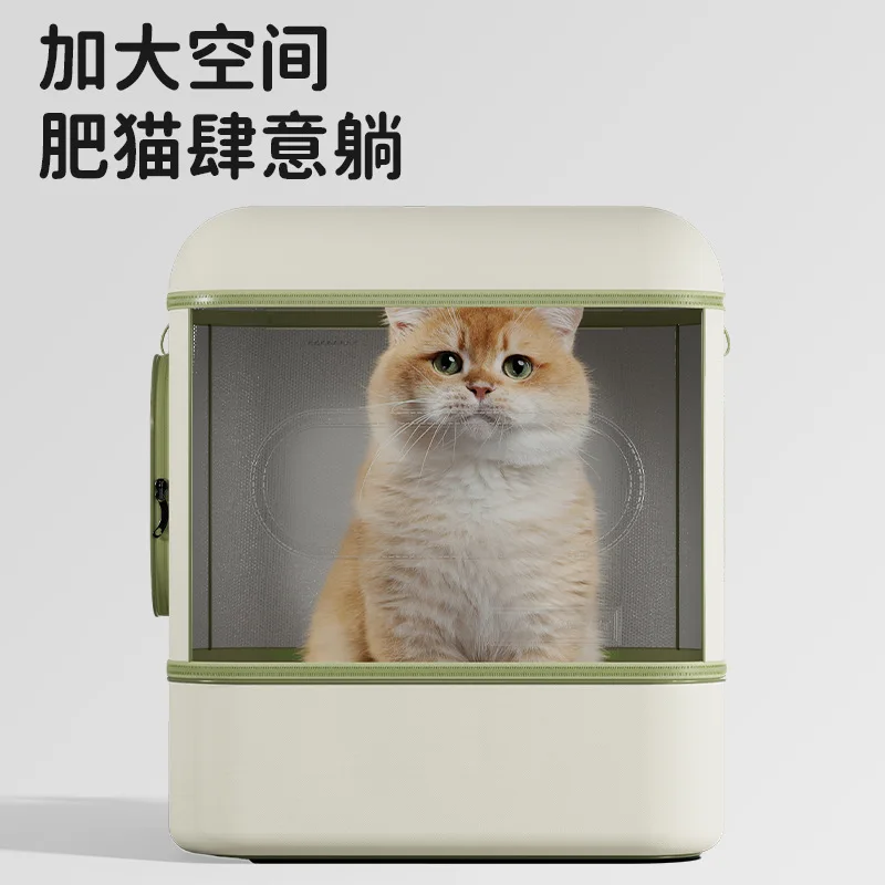 Mochila porta gatos plegable con caja arena integrada – Doble uso - imagen 4