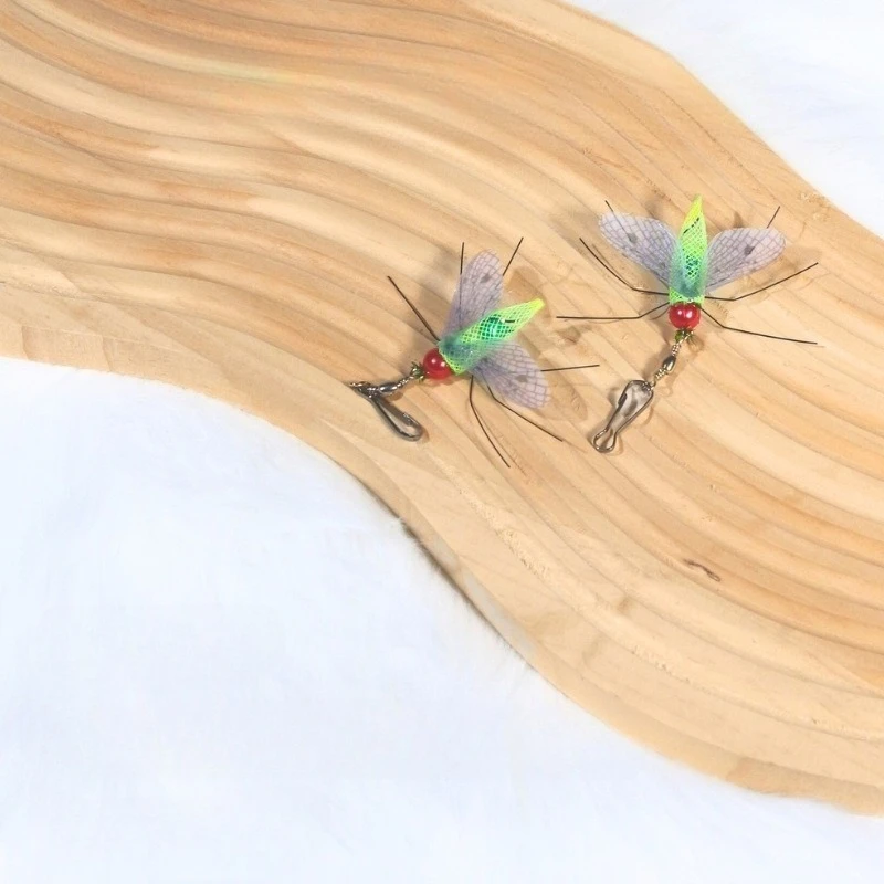 2pcs Simulation Flying insects Cat Teasing Stick Replacement Head Insect Cat Toy Interactive Pet Toys For Kitten - imagen 2