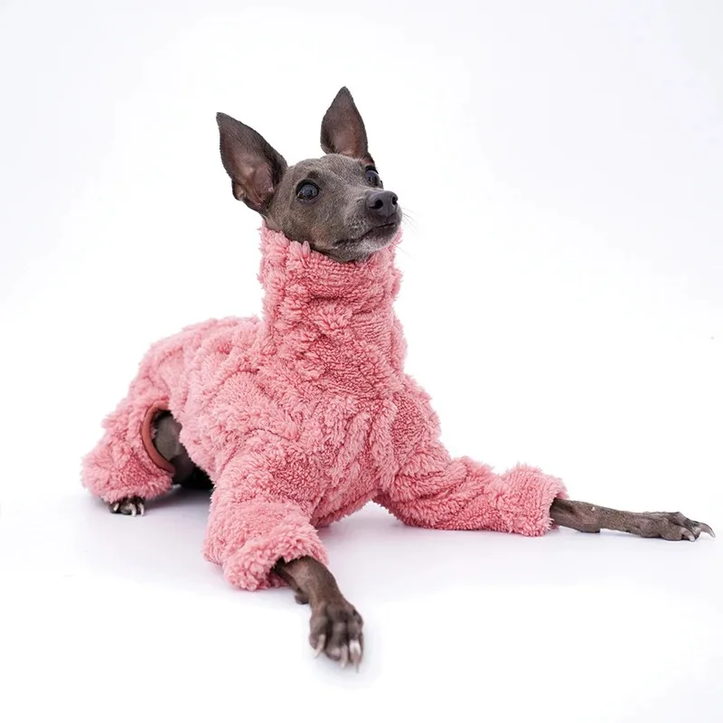 Ropa para perros, ropa cálida de invierno para galgo italiano, ropa Polar de lana para Whippet, ropa Lingtons de cuello alto, ropa cálida para perros - imagen 4