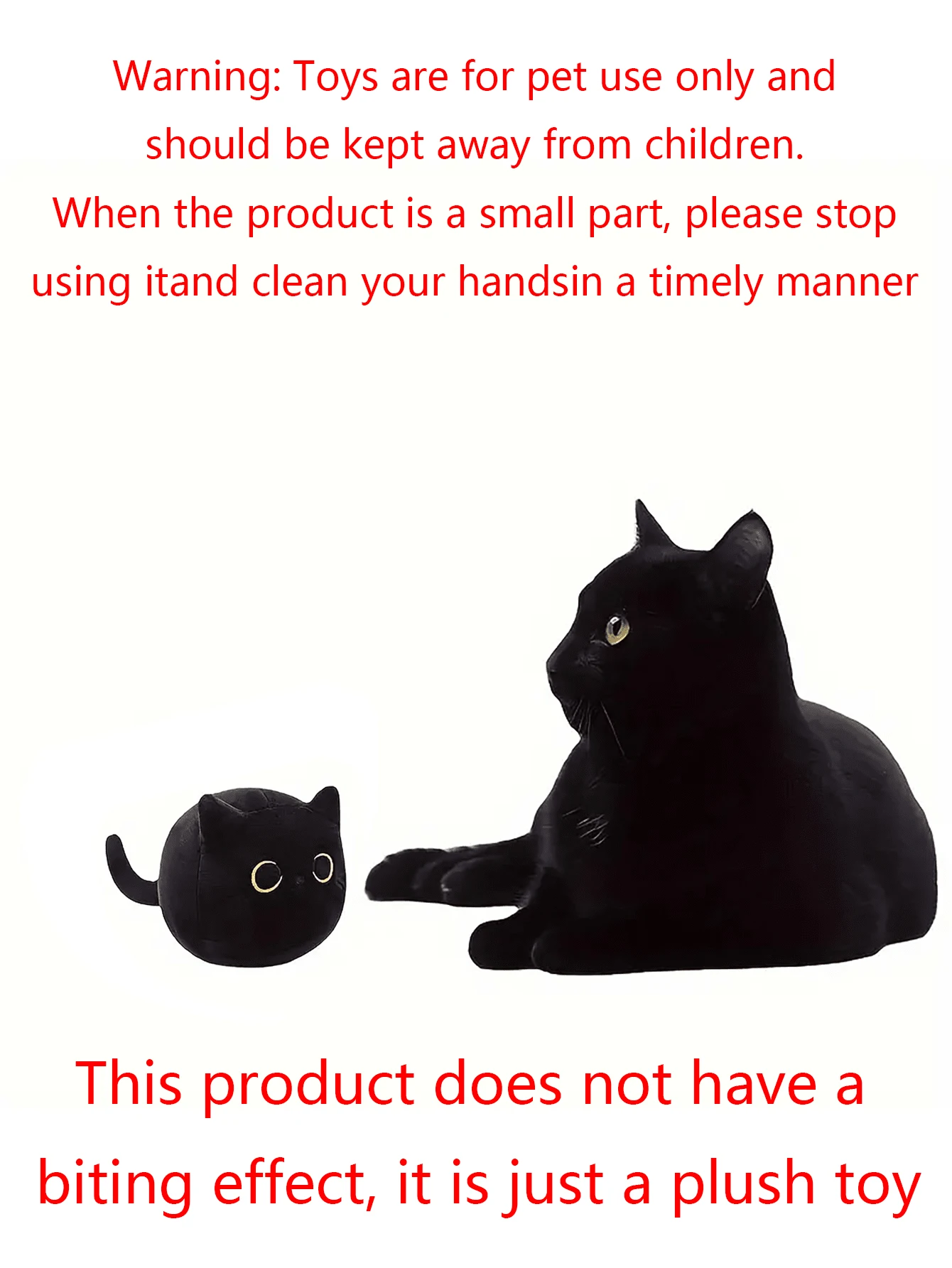 1 mini juguete de peluche para mascotas con forma de gato de dibujos animados para perros y gatos para interazar y jugar con, no recomendado para morder a las mascotas - imagen 3