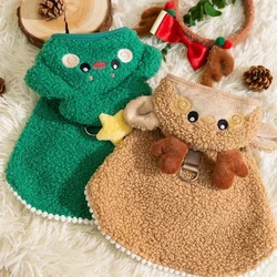 Disfraz navideño para perros y gatos - capa de alce divertida