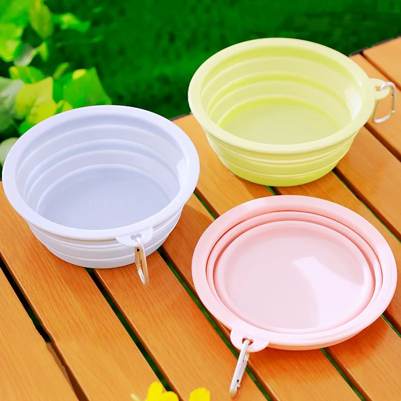 Cuenco para perros, cuenco de comida portátil para perros, cuencos de agua plegables para perros, lavabo de alimentación para caminar, comederos colgantes, contenedor de comida para perros
