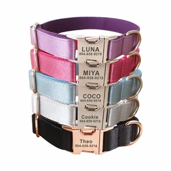 Collar con nombre grabado para perros - Personalizable y brillante