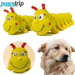 Juguete interactivo de látex para perros y mascotas, juguetes de oruga para perros, juguete para masticar para cachorros resistentes a mordeduras para perros pequeños y medianos, suministros para mascotas