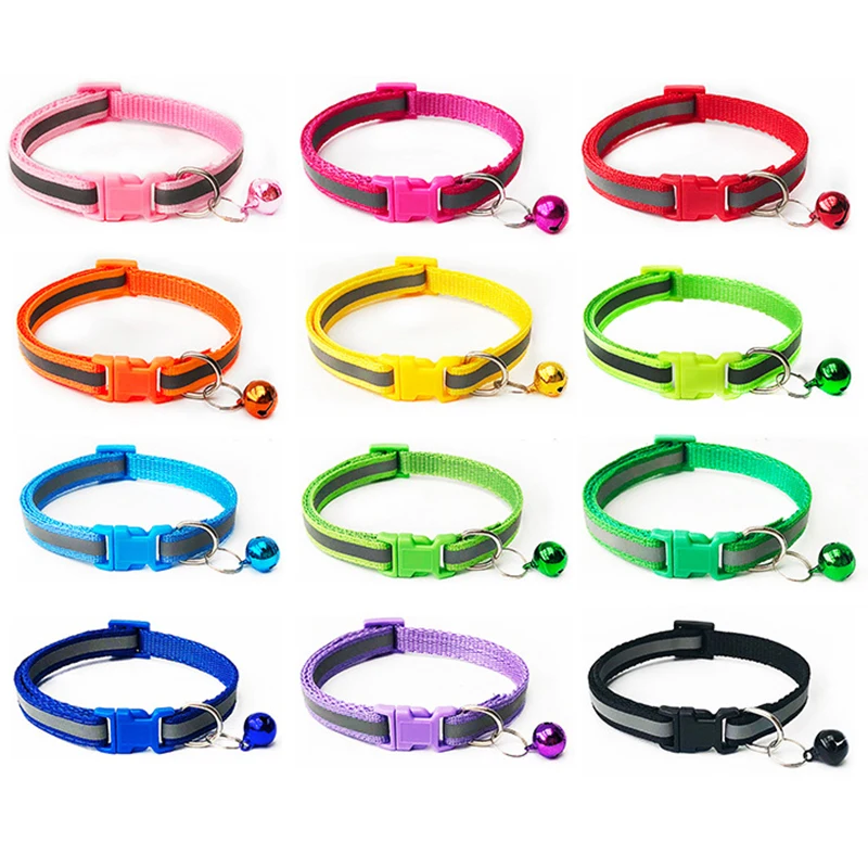 Collar de perro personalizado con etiqueta de identificación, Collar reflectante, placa de identificación reemplazable para cachorro, grabado personalizado, suministros ajustables para perros pequeños - imagen 2