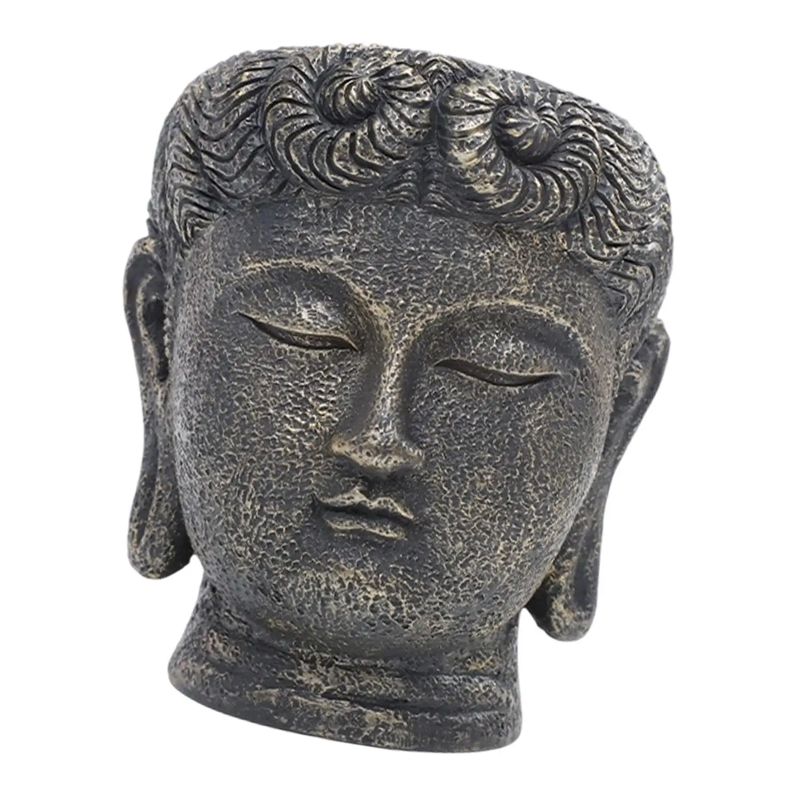 Buddha Head Planter Plant Pot Decorative Artwork Flower Pot Plant Flower Container for Garden Courtyard Restaurant Farmhouse