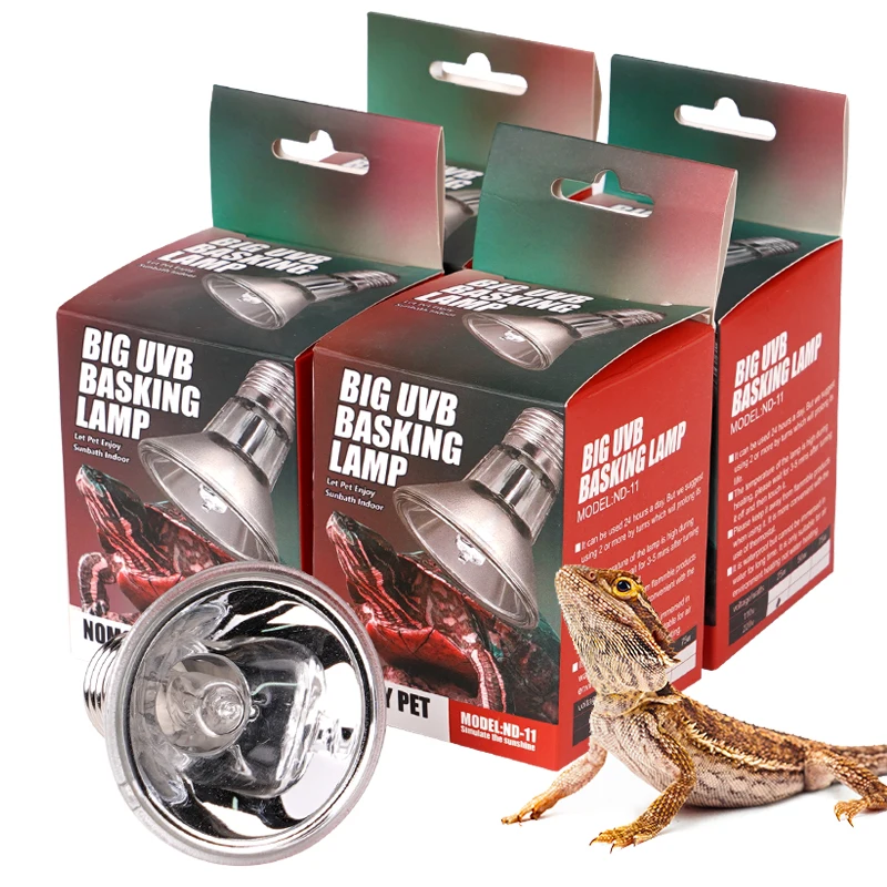 Bombilla de lámpara para reptiles UVA UVB, lámpara de calor para reptiles, luz de calefacción para tomar el sol, bombilla de luz UV, anfibios, lagartos, 110V, 220V - imagen 4
