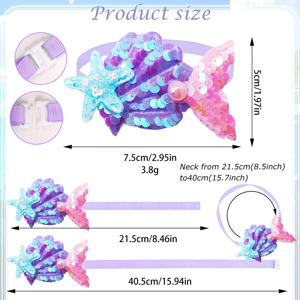 50 Uds. Collar de pajarita brillante para perros y gatos, pajaritas ajustables para perros pequeños, corbatas de primavera para el cuidado de perros, accesorios para mascotas para perros pequeños - imagen 2