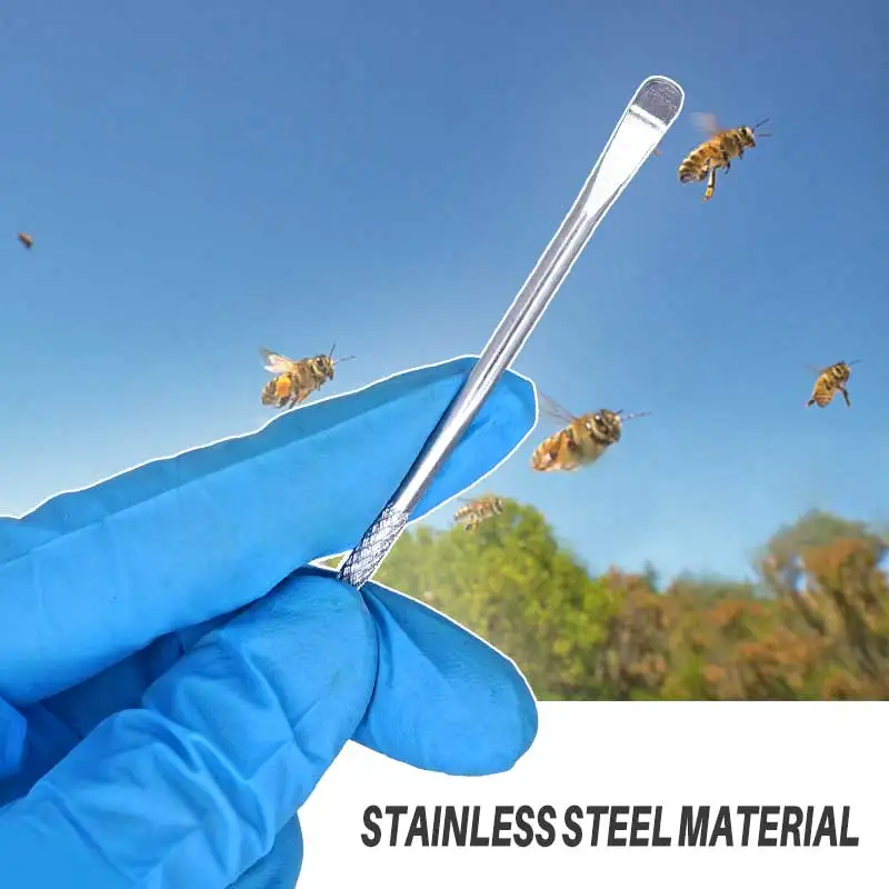 Apicultura Metal abeja reina larva aguja de transferencia doble uso apicultura cambio Pin gusano injerto en movimiento herramientas de apicultor 1 ud. - imagen 2