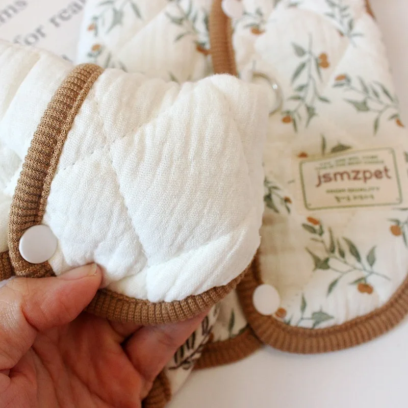 Lindo invierno cálido conejo ropa para perros chaleco lindo conejo impreso abrigo ropa oso de peluche ropa para perros con chaqueta de terciopelo