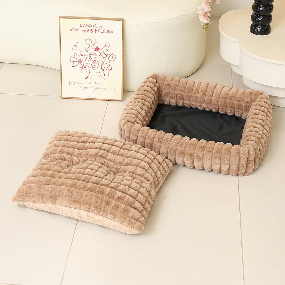 Sofá cama suave y cómodo para perros, colchoneta cálida para dormir para perros pequeños y medianos, cama para dormir para cachorros, accesorios para perros
