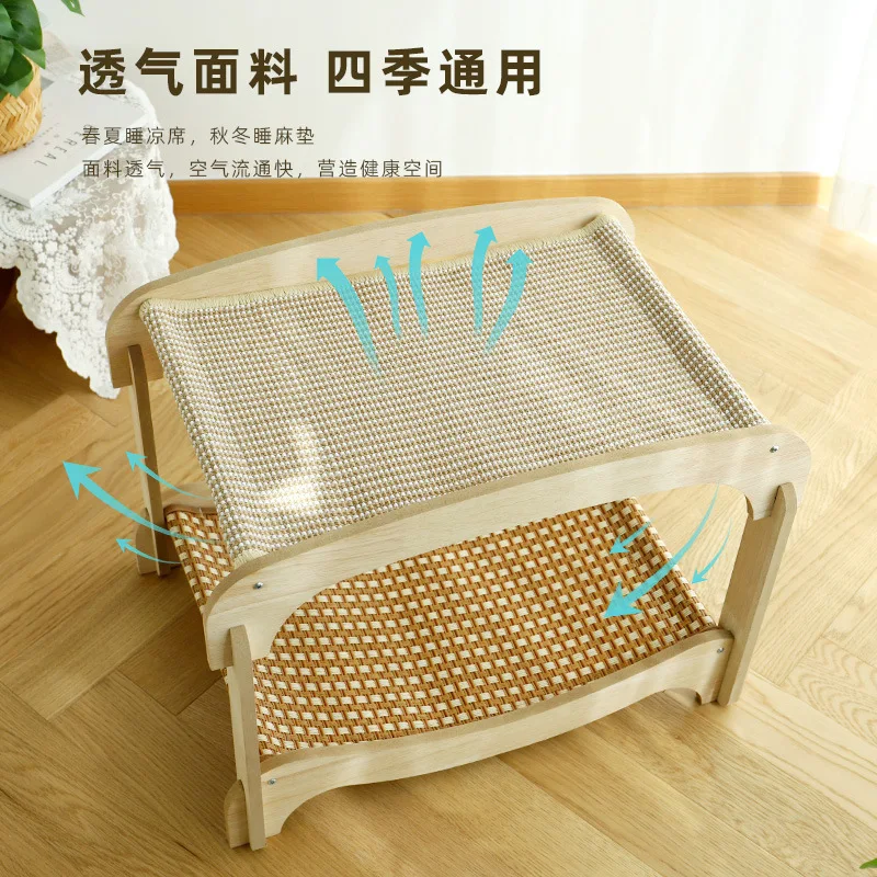 Rascador para gatos con cama integrada de dos pisos en sisal - imagen 4