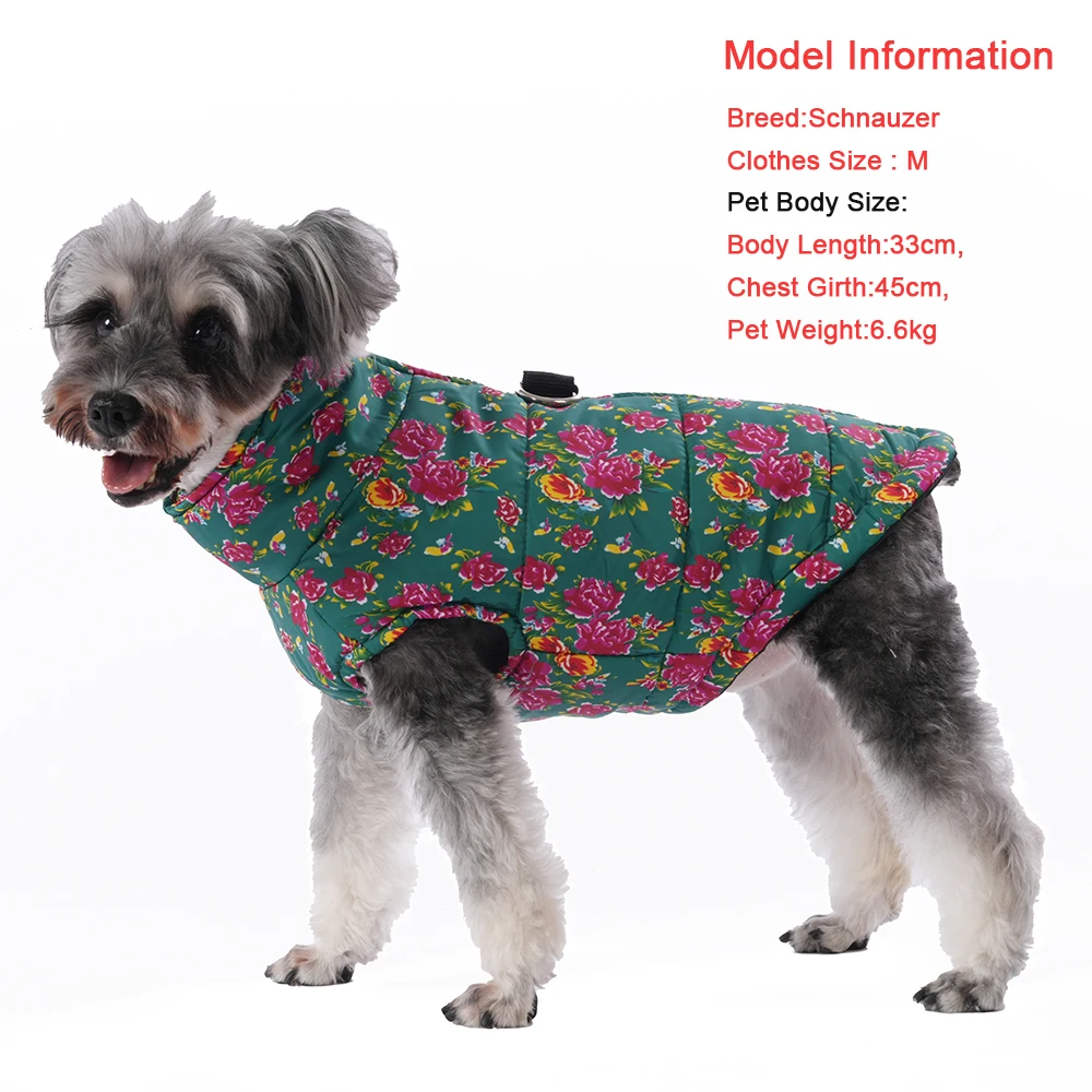 Chaqueta impermeable floral para perros y gatos - imagen 5
