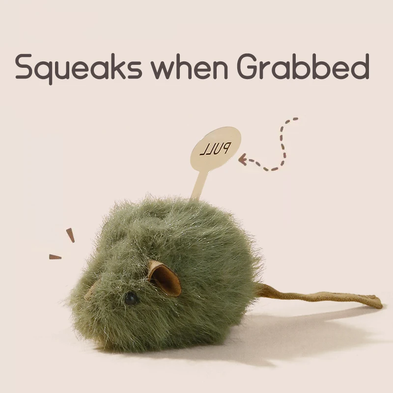 Juguete automático para gatos, juguete interactivo de simulación de ratón para gatos, divertido juguete resistente a mordeduras para gatitos, accesorios para gatos, 1/2 Uds. - imagen 3