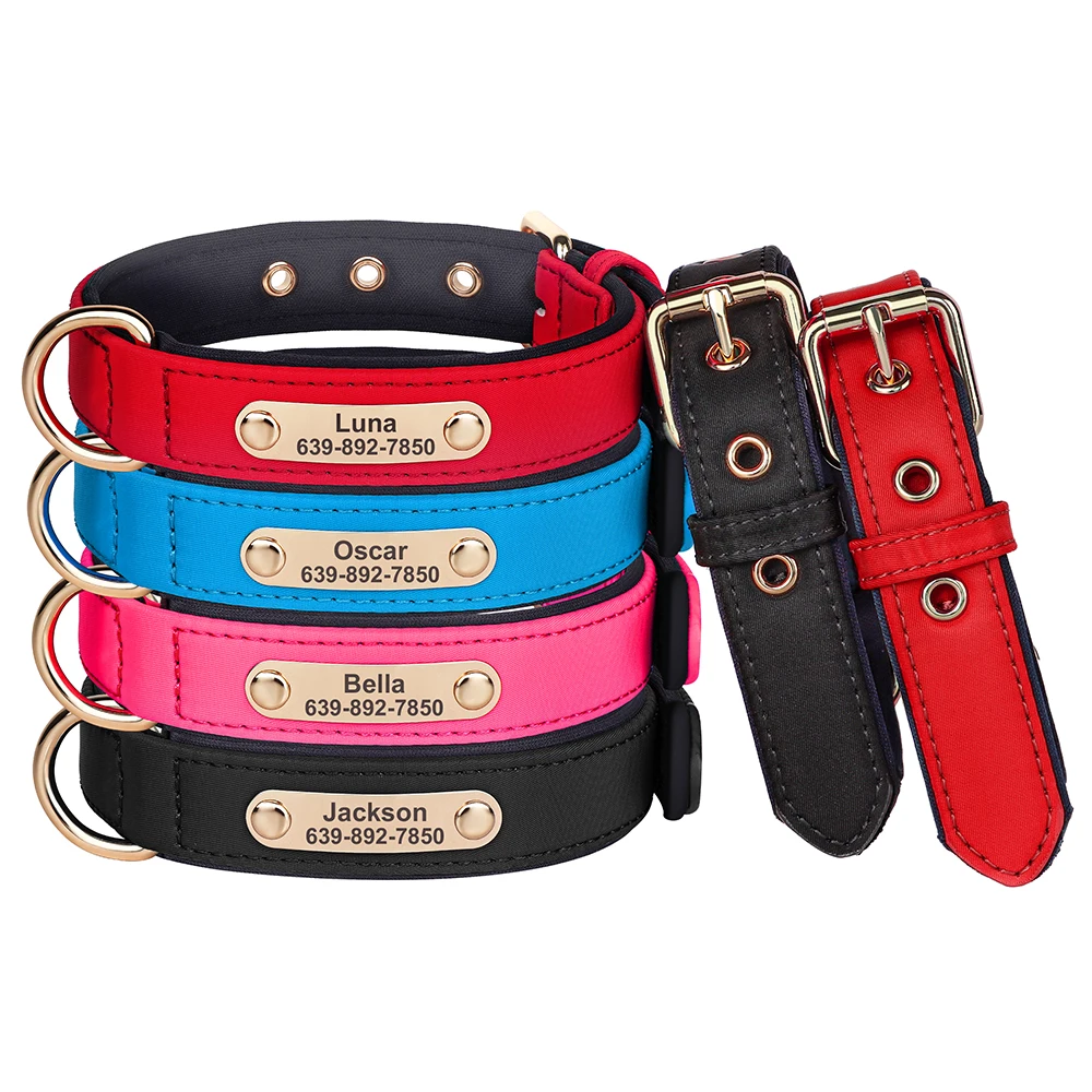 Collar de nailon personalizado para perro, accesorio impermeable con placa de identificación grabada gratis para perros pequeños y medianos, Chihuahua - imagen 2