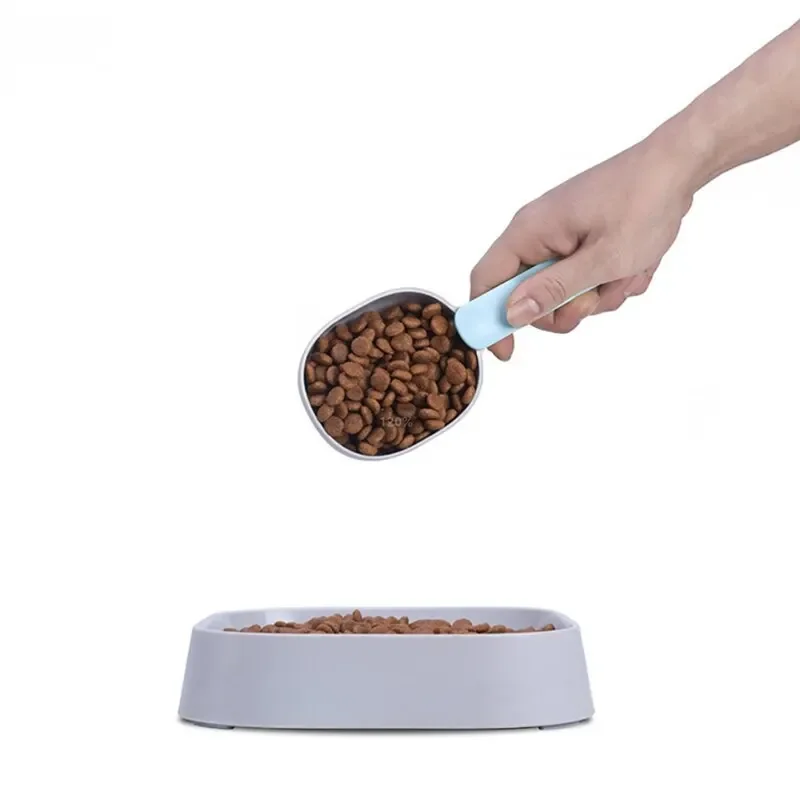 Cuchara de comida para perros, cuchara de alimentación multifuncional para mascotas con Clip de sellado, cuchara medidora de plástico de grado para alimentos para gatos, práctica - imagen 4