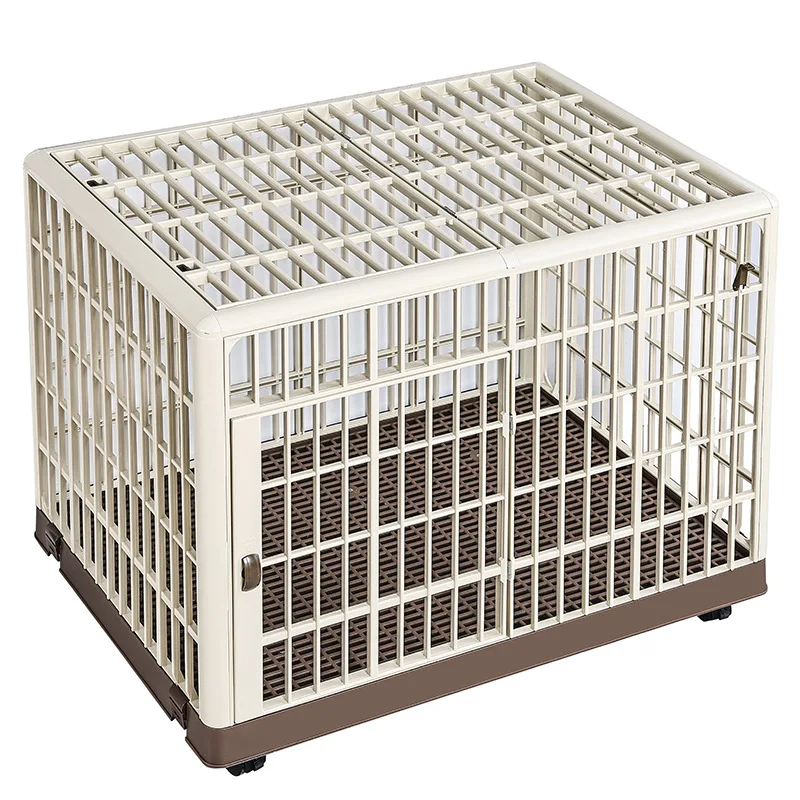 Caseta pequeña para perros de interior con claraboya y ruedas extraíbles - imagen 5